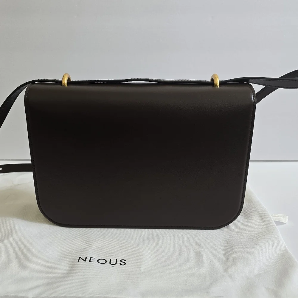 Neous Phoenix Leather Shoulder Bag Dark Chocolate - Picture 7 of 15